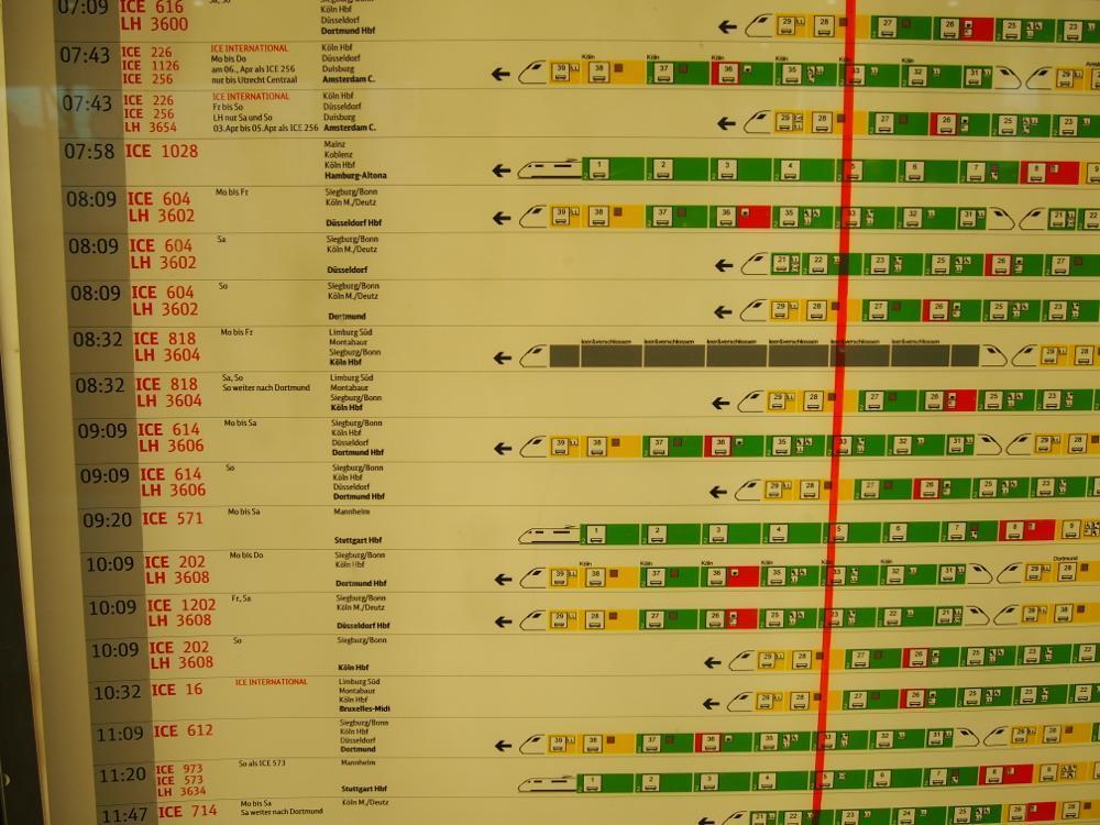 電光掲示板(発車票)の見方 : Doppeltraktion-ドイツ鉄道を攻略する-